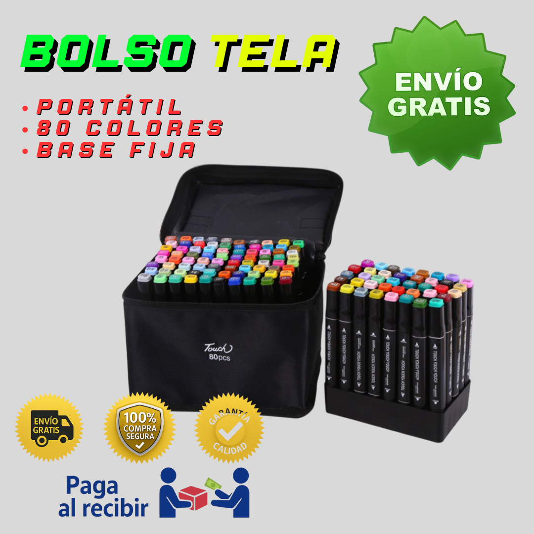 BOLSO TELA PORTATIL 80 COLORES