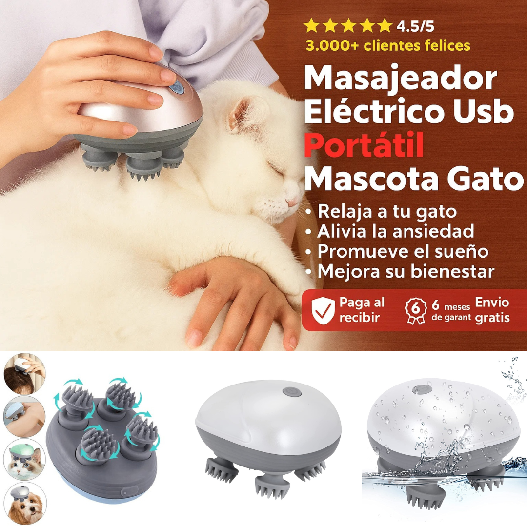 Mini Masajeador Inteligente 360° para gatos