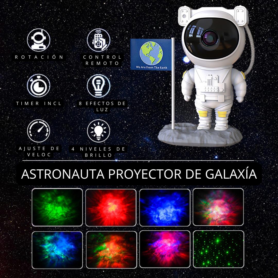 LAMPARA ASTRONAUTA PROYECTOR GALAXIA
